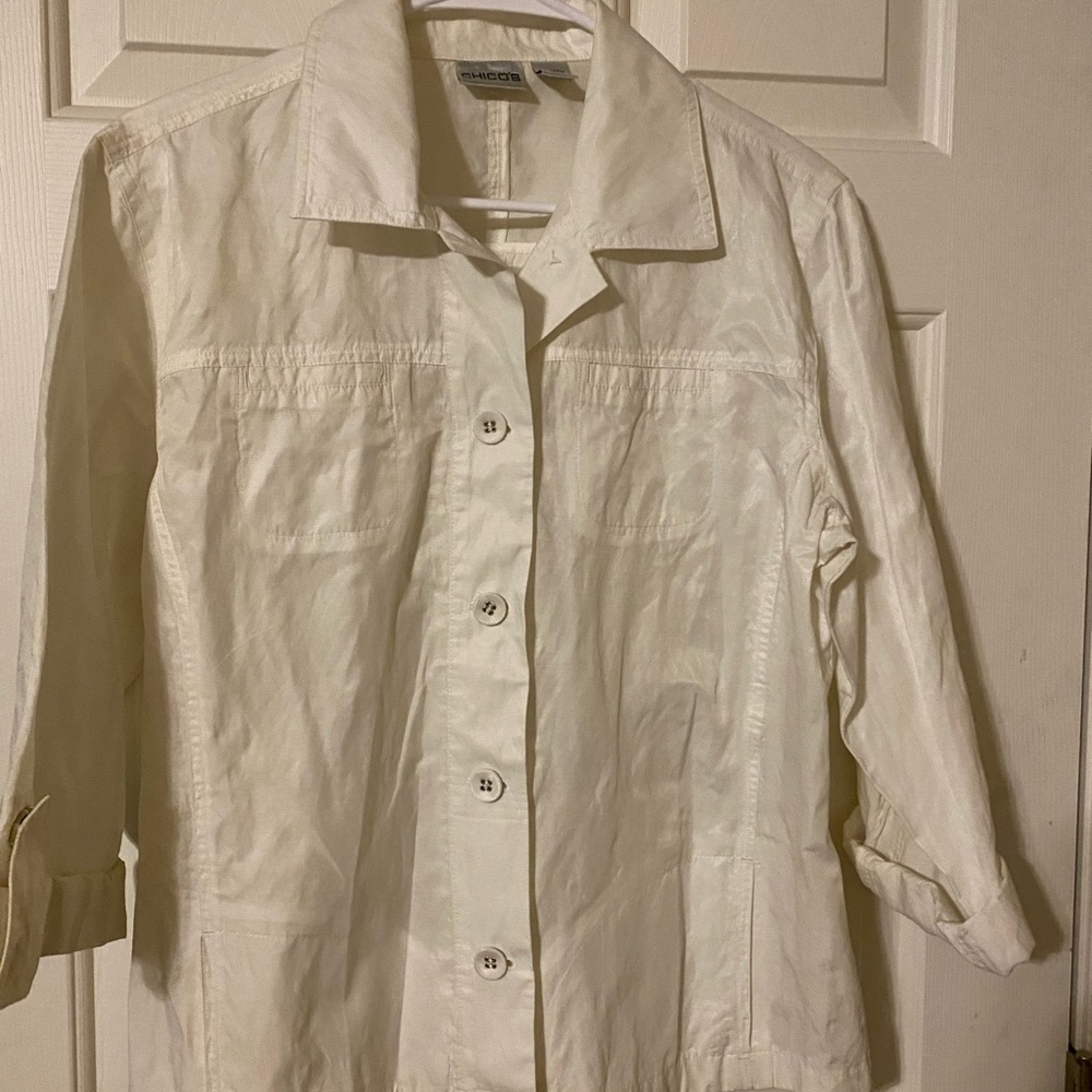 Chico’s white spring jacket